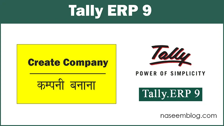 how to create a company in tally erp9 hindi