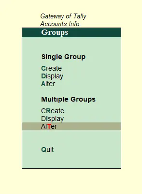 multiple groups alter