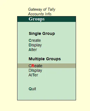 multiple groups create