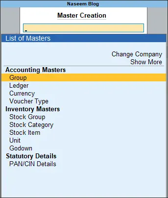 accounting master group